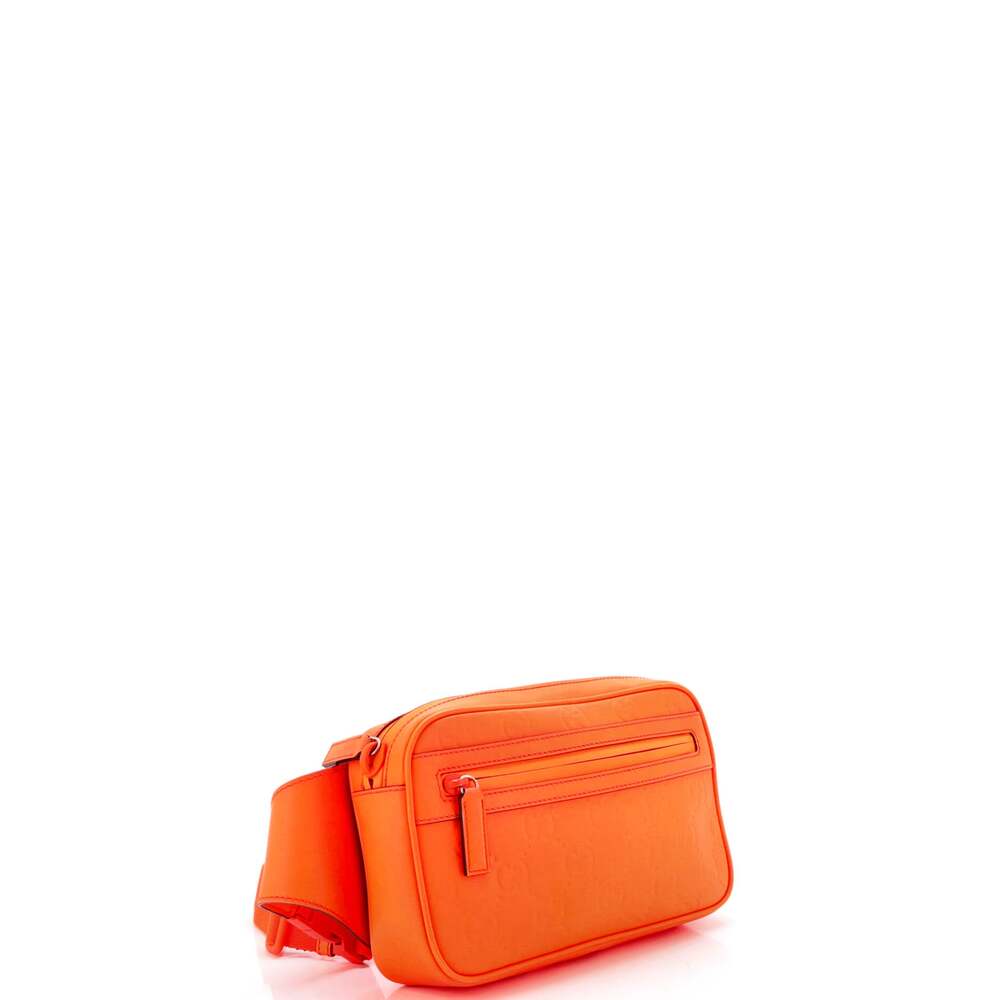 Gucci Front Zip Belt Bag Gg Rubber #225603G81B - Picture 2 of 6